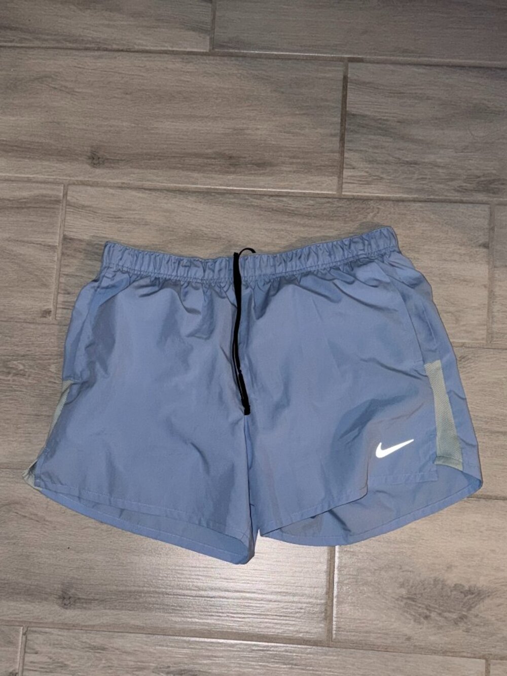 Nike Men's Lined Athletic Shorts in Blue - Size Large